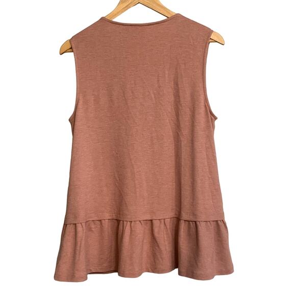 LOGO Lounge Top French Terry Vest Sleeveless Pockets‎ Sz Small EUC - Picture 3 of 10